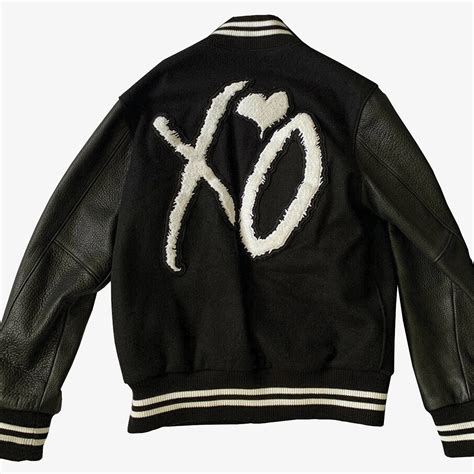 xo varsity jacket replica|Handmade Weeknd XO Varsity Jacket Black and White.